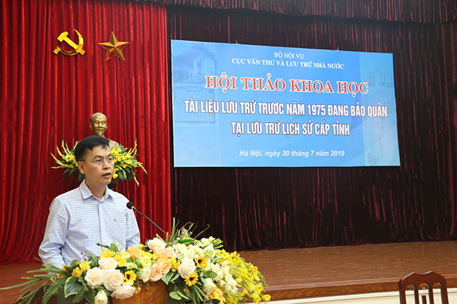 Hội thảo khoa học “Tài liệu lưu trữ trước năm 1975 đang bảo quản tại Lưu trữ lịch sử cấp tỉnh”